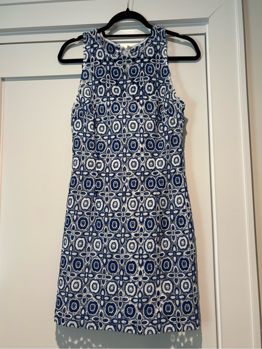 Blue and White Mini Dress